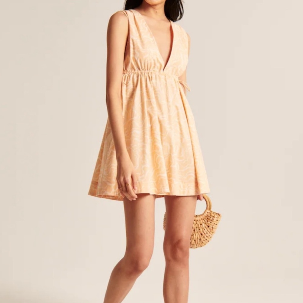 Abercrombie and Fitch Babydoll Poplin Mini Dress Size Large